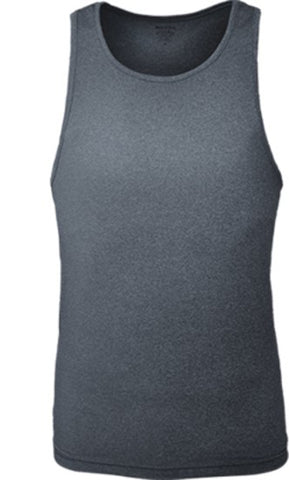 Mens Athletics Singlet in Charcoal Marle