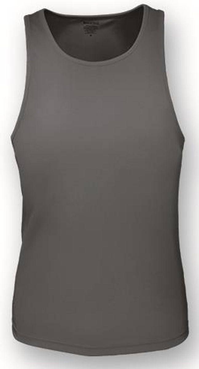 Ladies Action Back Singlet in Charcoal Marle
