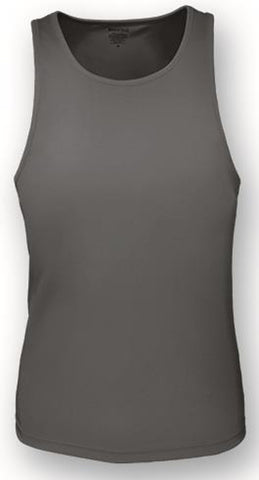 Ladies Action Back Singlet in Charcoal Marle