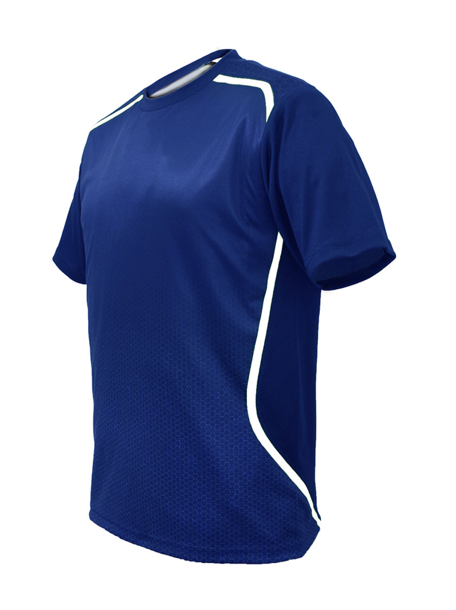 Unisex Adults Sublimated Sports Tee Shirt in Royal/White