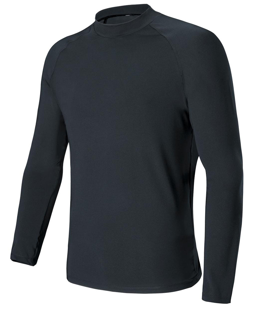 Mens Long Sleeve Rashie in Black