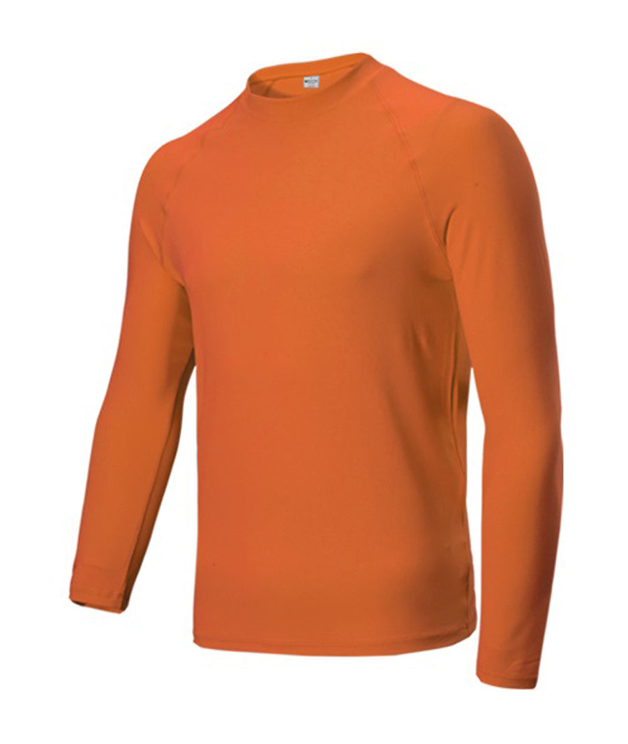 Mens Long Sleeve Rashie in Orange