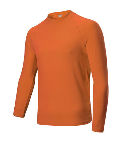 Mens Long Sleeve Rashie in Orange
