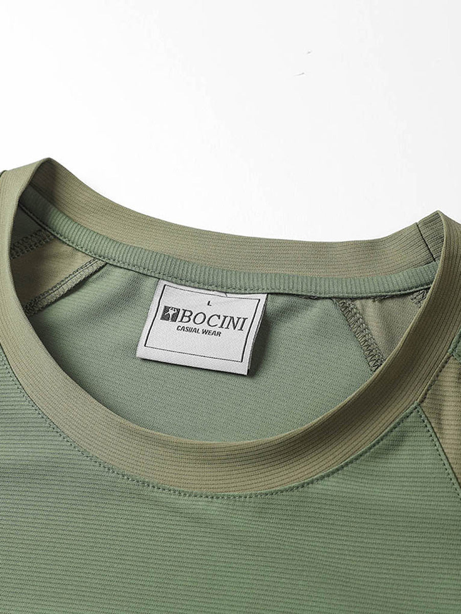 Three Tone Contrast Sports Tee detail