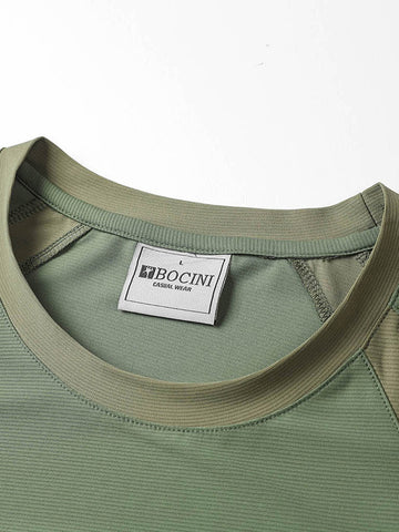 Three Tone Contrast Sports Tee detail