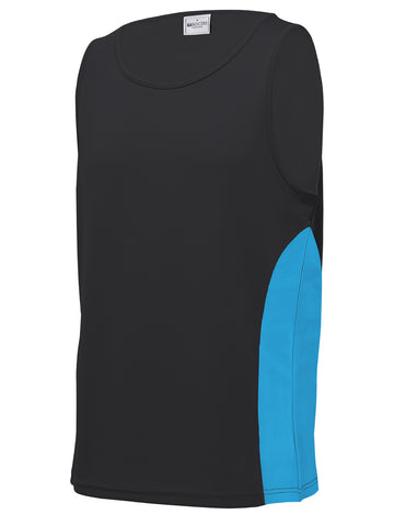 Unisex Adults Mens/Kids Micro Mesh Contrast Singlet detail