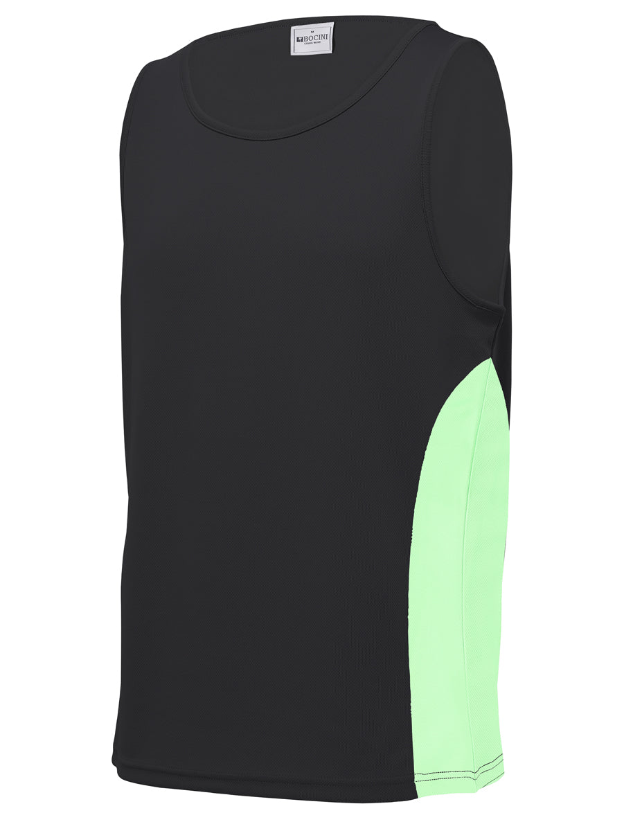 Unisex Adults Mens/Kids Micro Mesh Contrast Singlet detail