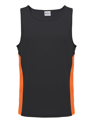 Unisex Adults Mens/Kids Micro Mesh Contrast Singlet detail