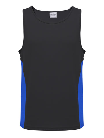 Unisex Adults Mens/Kids Micro Mesh Contrast Singlet detail