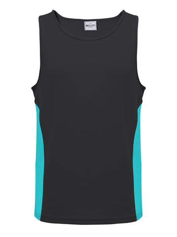 Unisex Adults Mens/Kids Micro Mesh Contrast Singlet detail