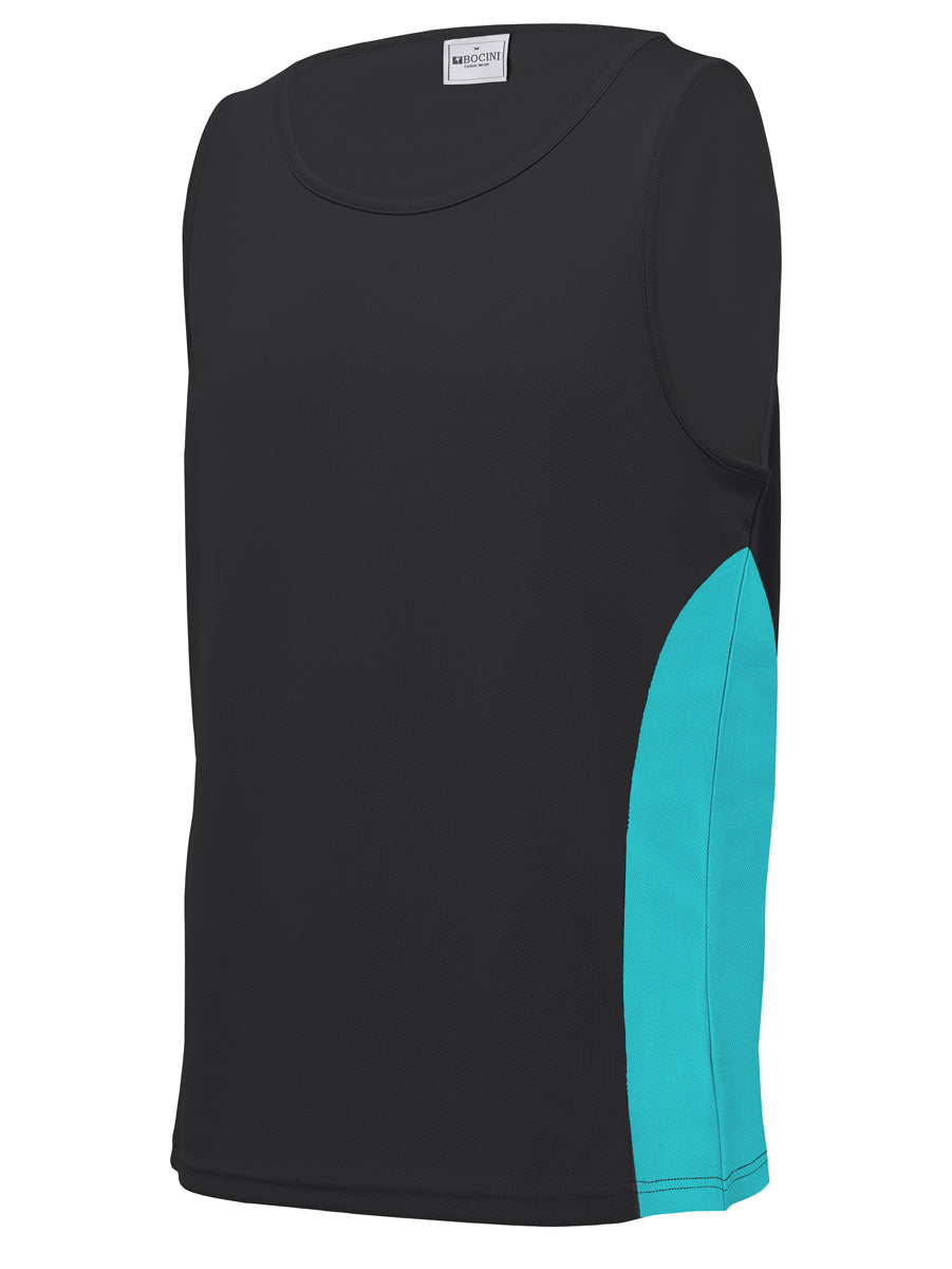 Unisex Adults Mens/Kids Micro Mesh Contrast Singlet detail