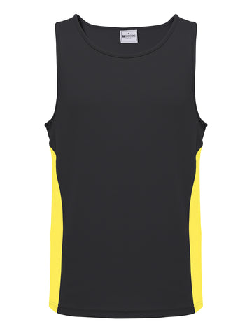 Unisex Adults Mens/Kids Micro Mesh Contrast Singlet detail