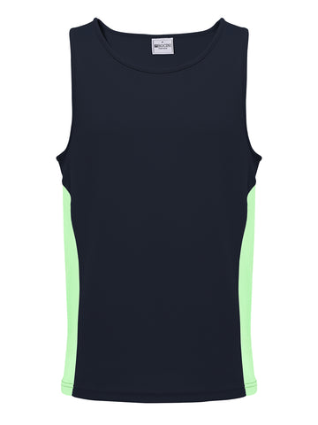 Unisex Adults Mens/Kids Micro Mesh Contrast Singlet detail