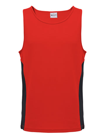 Unisex Adults Mens/Kids Micro Mesh Contrast Singlet detail