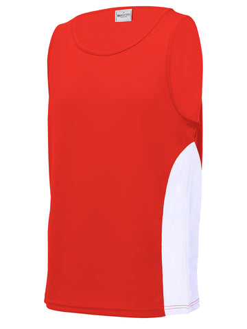 Unisex Adults Mens/Kids Micro Mesh Contrast Singlet detail