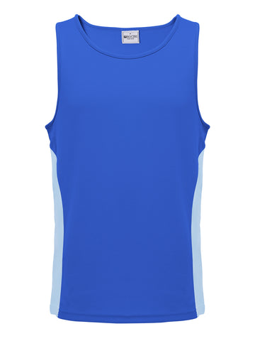 Unisex Adults Mens/Kids Micro Mesh Contrast Singlet detail