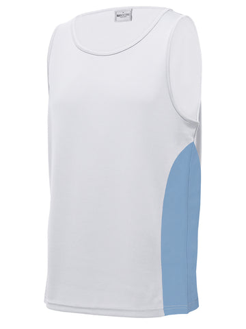Unisex Adults Mens/Kids Micro Mesh Contrast Singlet detail