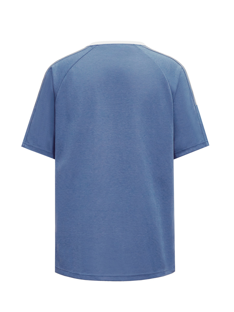 Twin Stripe Raglan Tee detail
