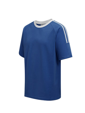 Twin Stripe Raglan Tee in Royal/White