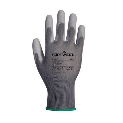 Grip 13 PU Palm Glove Grey back