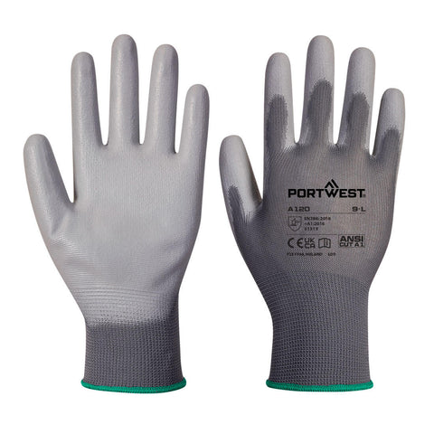 Grip 13 PU Palm Glove Grey