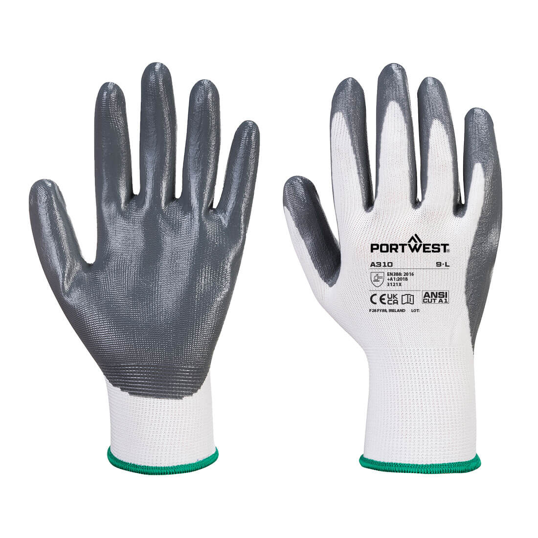 Grip 13 Nitrile Glove Grey/White
