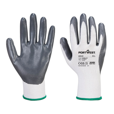 Grip 13 Nitrile Glove Grey/White