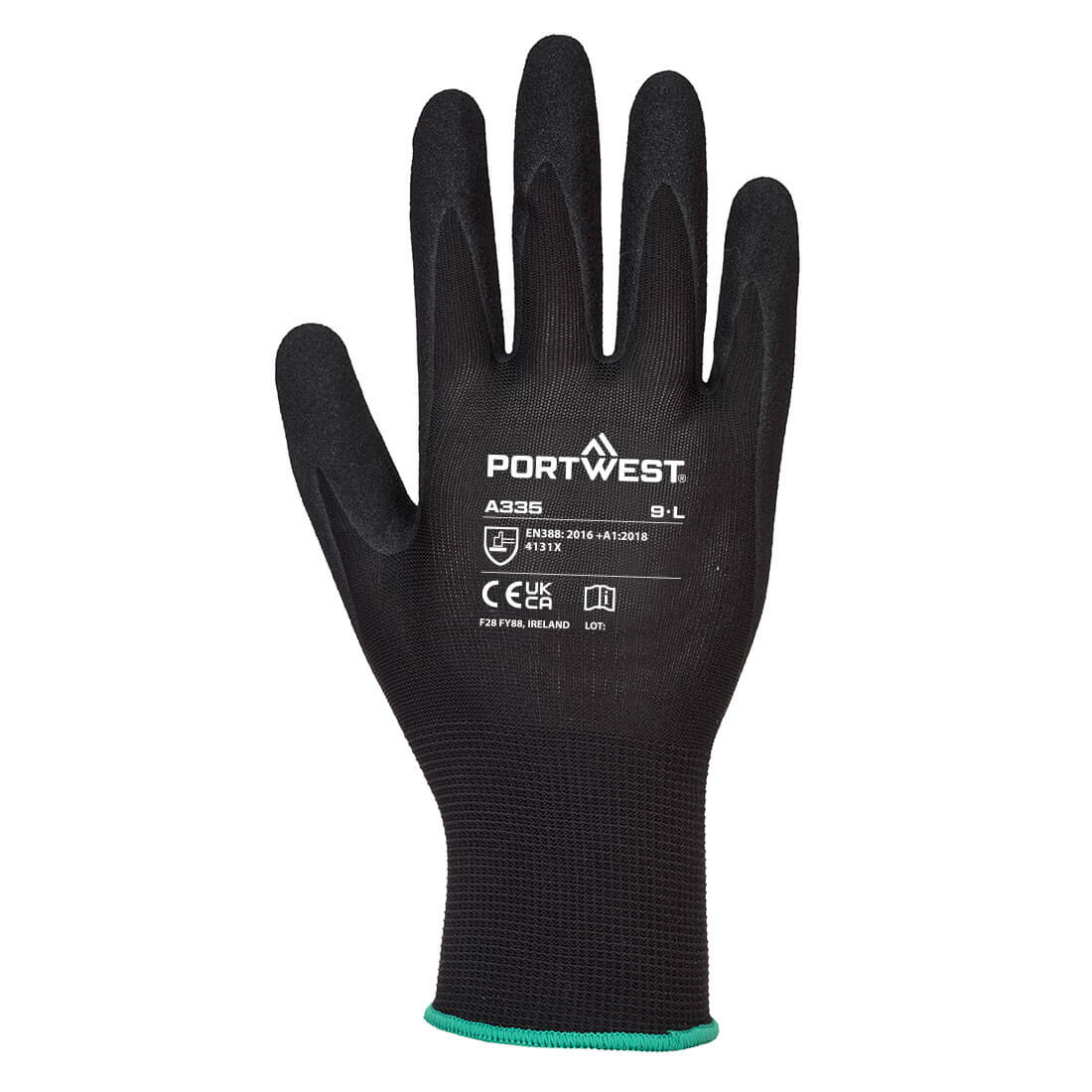 Grip 15 Polyester Nitrile Sandy Glove Black back