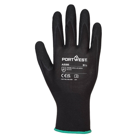 Grip 15 Polyester Nitrile Sandy Glove Black back