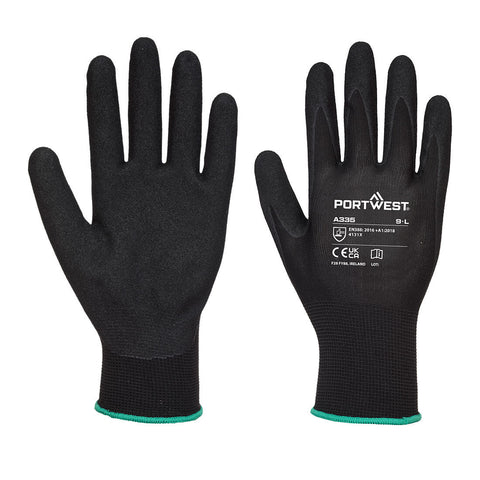 Grip 15 Polyester Nitrile Sandy Glove Black
