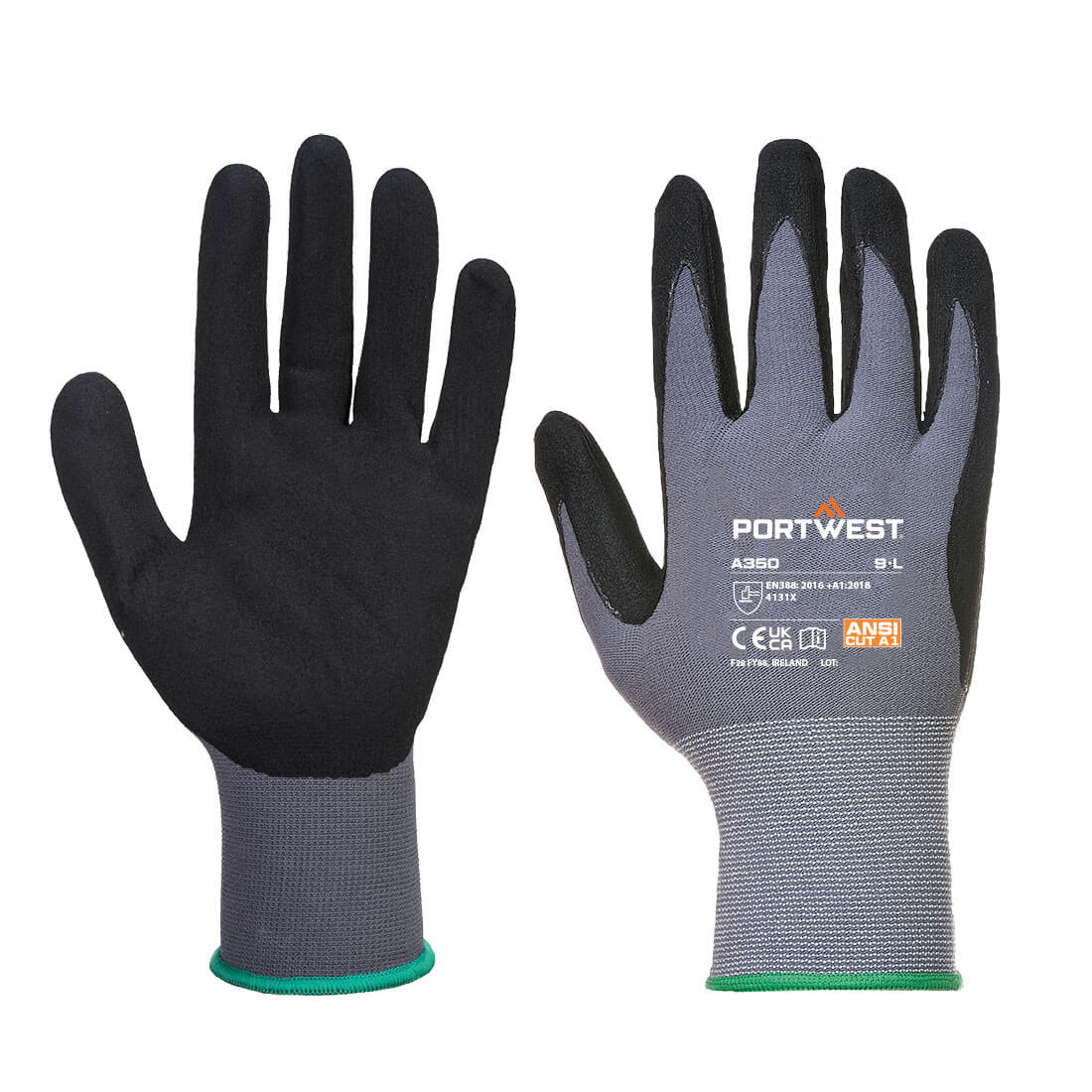 Grip 15 Nitrile Sandy Glove Black