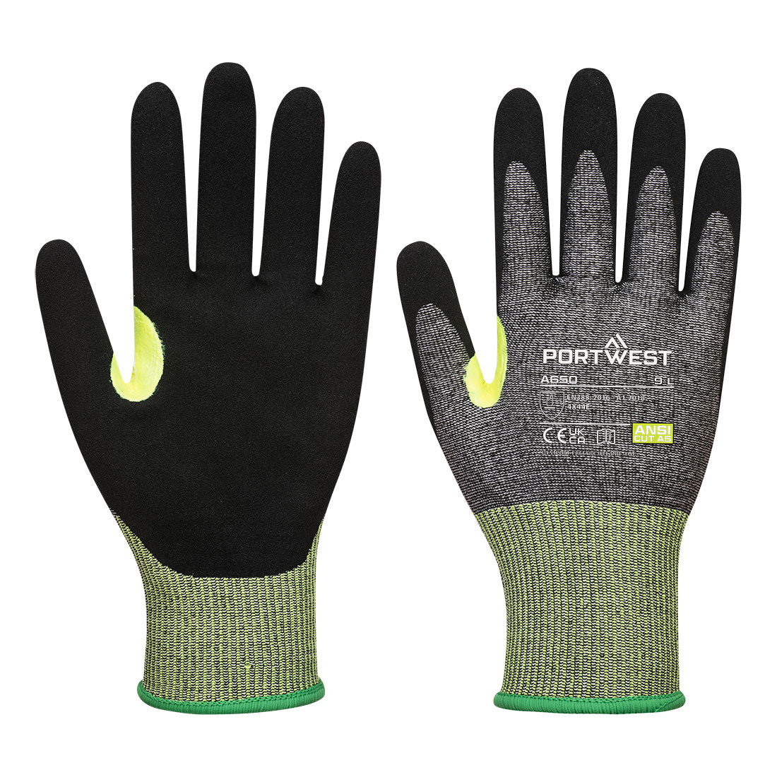 CS Cut E15 Nitrile Glove Grey/Black