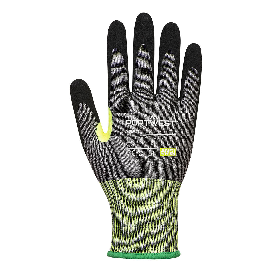 CS Cut E15 Nitrile Glove Grey/Black back
