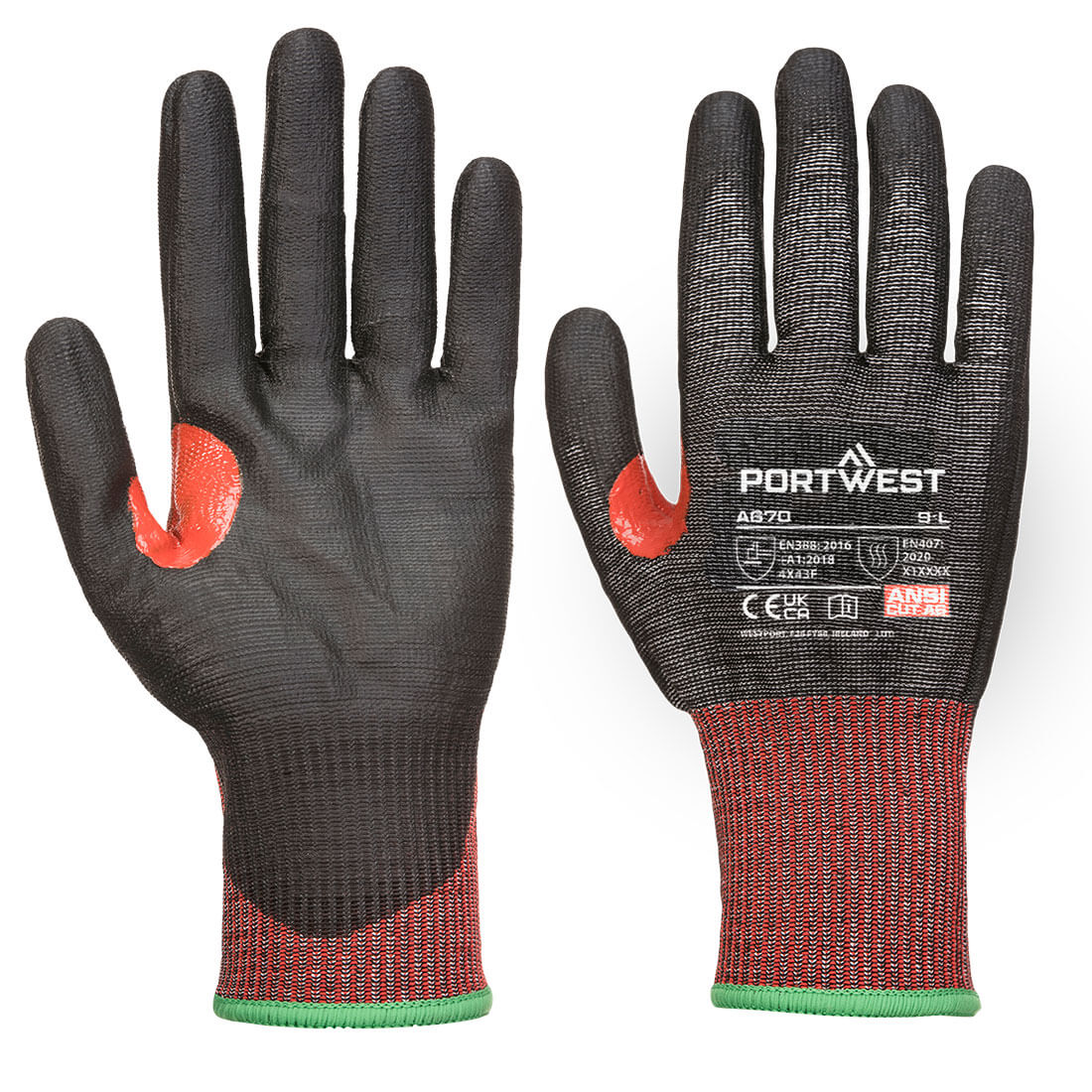 CS Cut F13 PU Glove Black