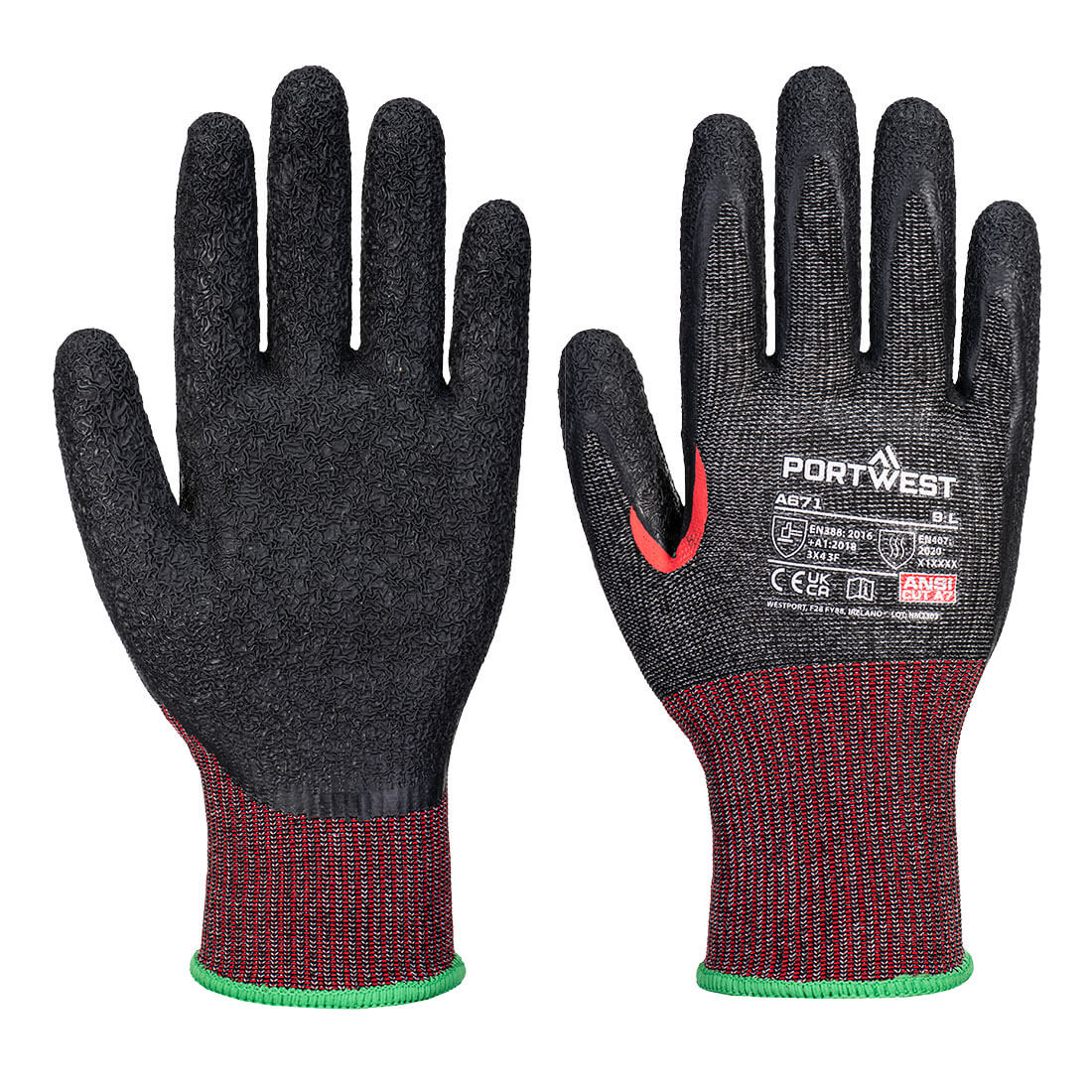 CS Cut F13 Latex Glove Black