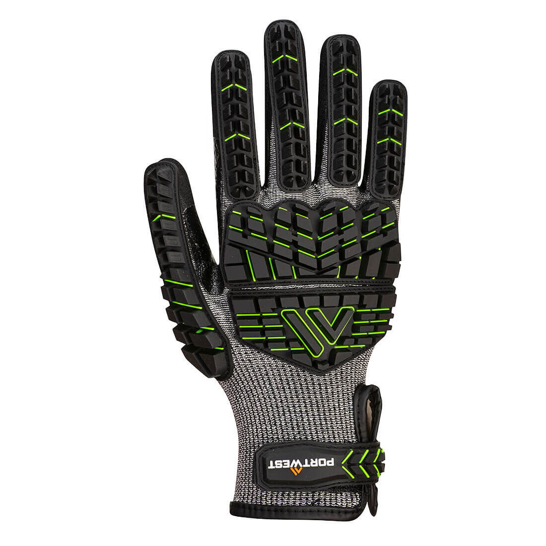 VHR15 Nitrile Foam Impact Glove Black/Green back