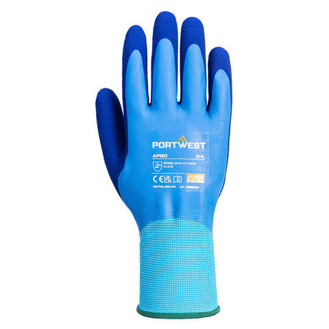 Grip 13 Latex Foam Aqua Glove Blue