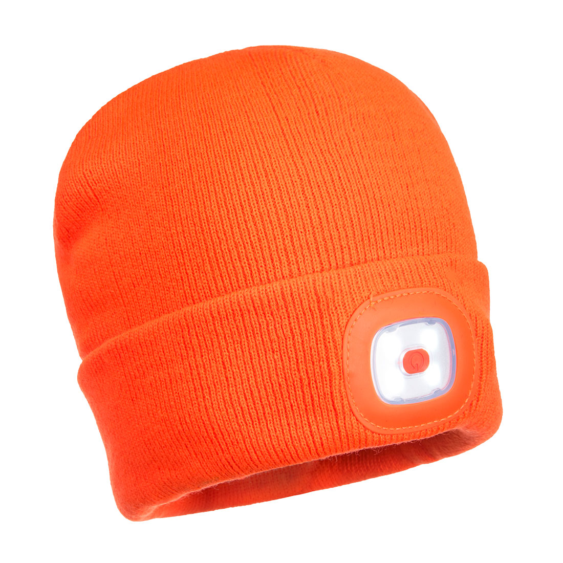 Beanie LED Head Light USB Rechargeable Orange