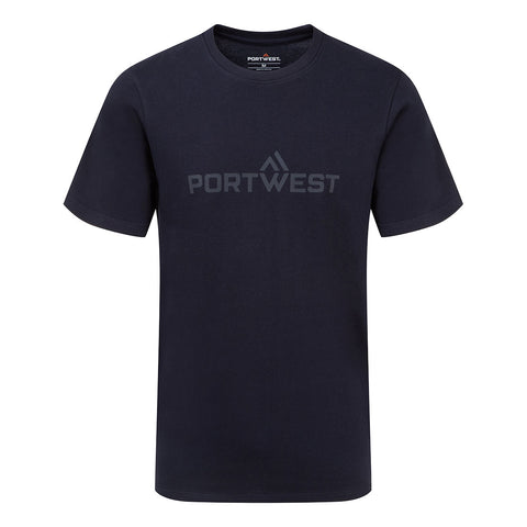 Portwest Embossed T-Shirt S/S Navy