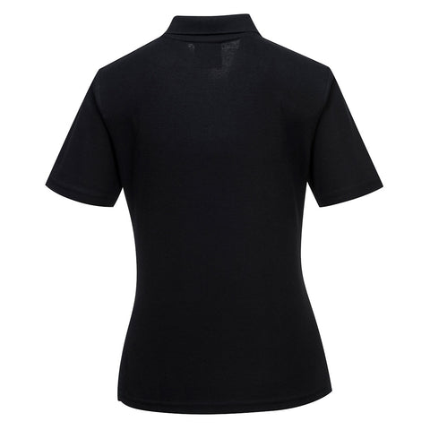 Naples Women's Polo Shirt S/S Black back