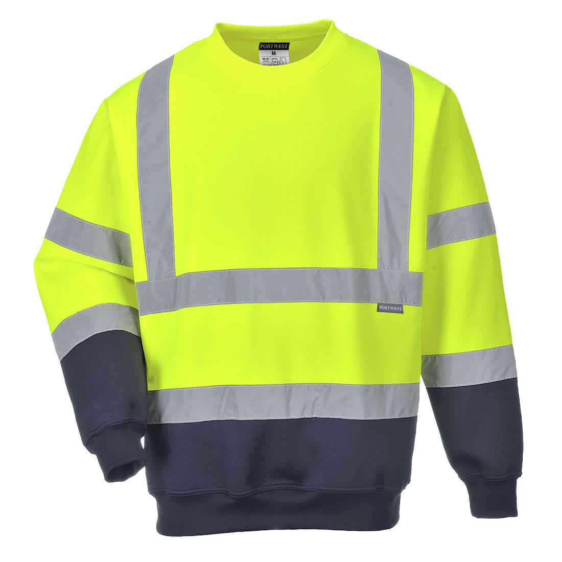 Hi-Vis Contrast Sweatshirt Yellow/Navy