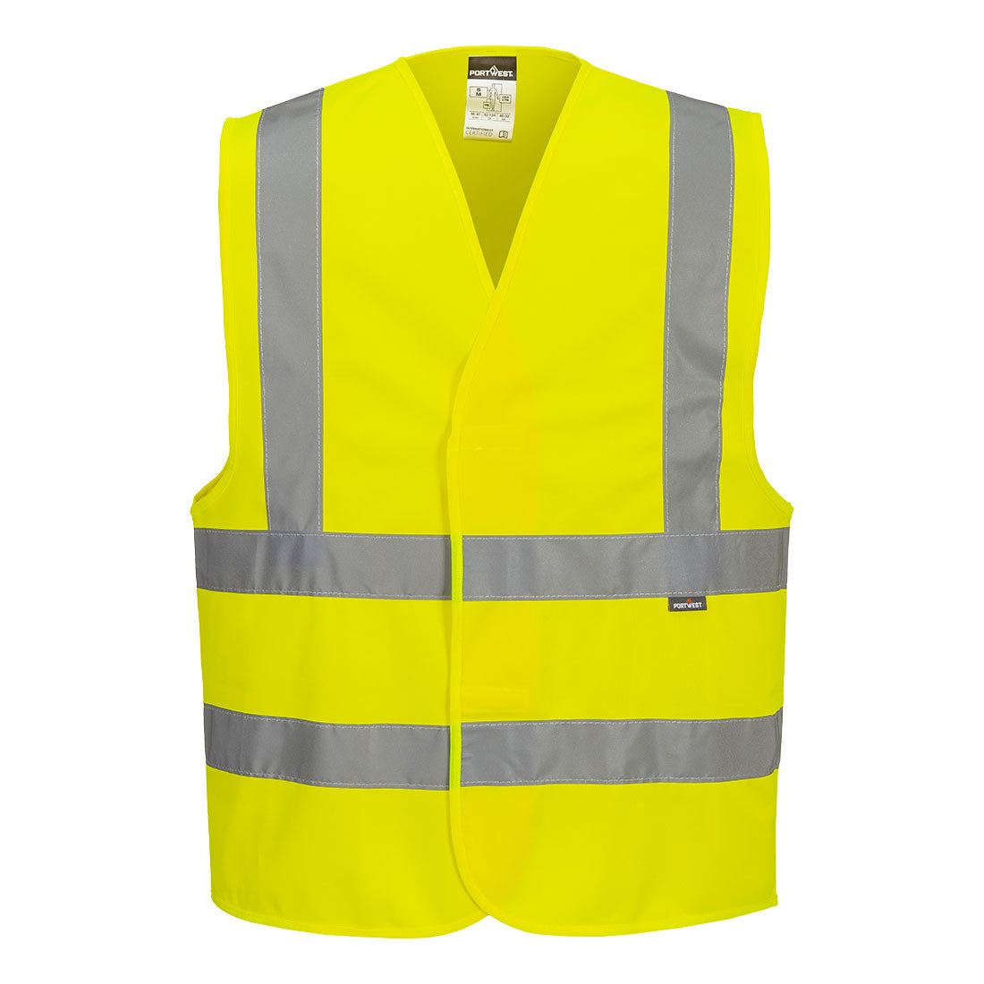 Hi-Vis Two Band and Brace Vest Yellow