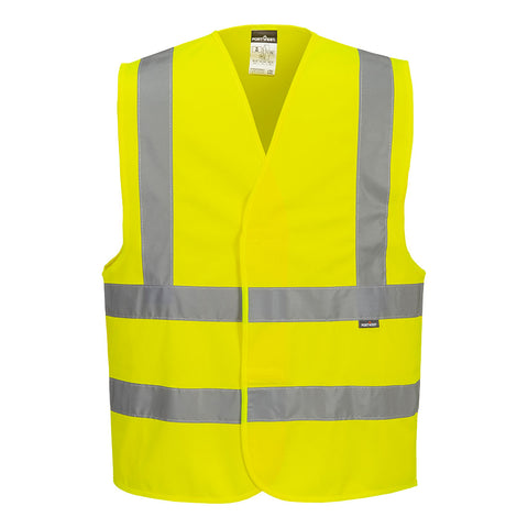 Hi-Vis Two Band and Brace Vest Yellow