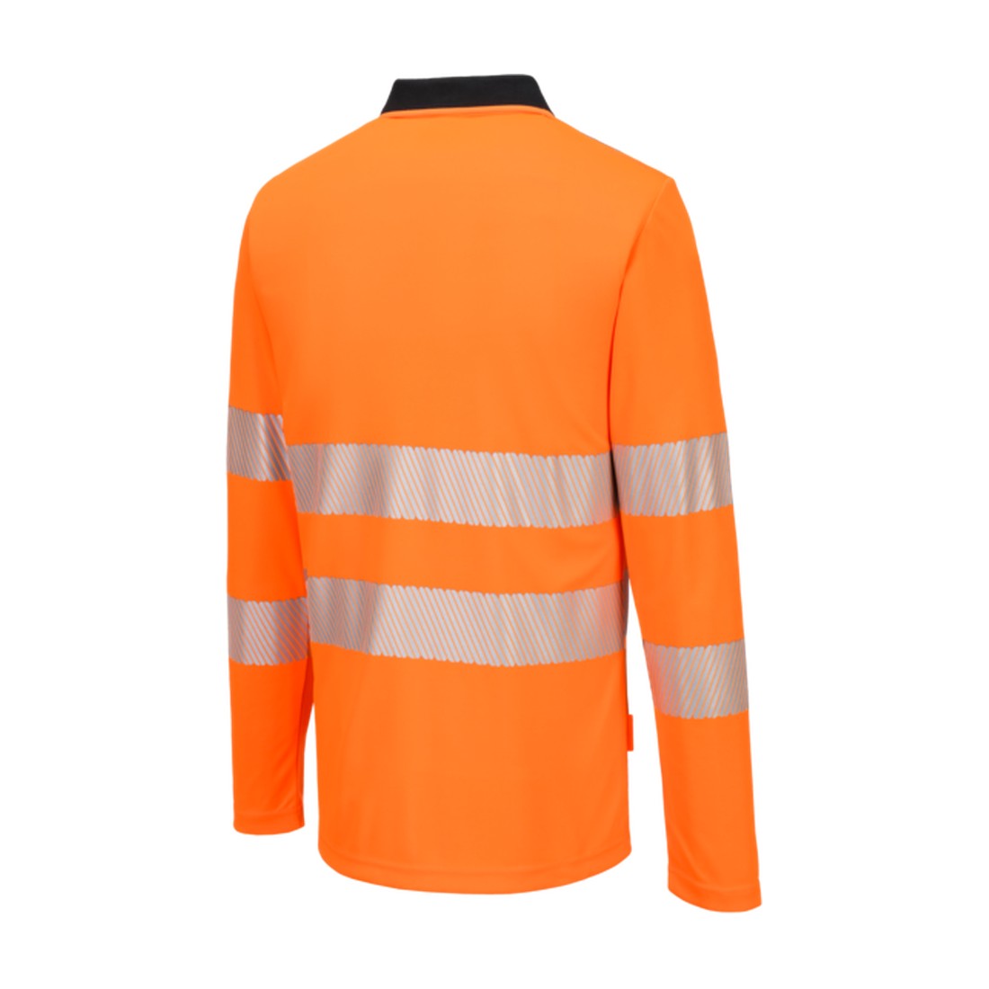 DX4 Hi-Vis Polo Shirt L/S Orange/Black rear