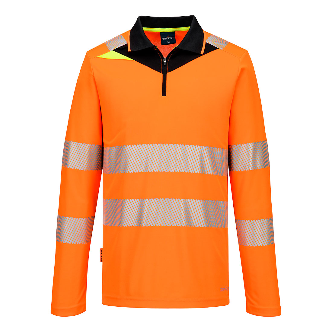 DX4 Hi-Vis Polo Shirt L/S Orange/Black