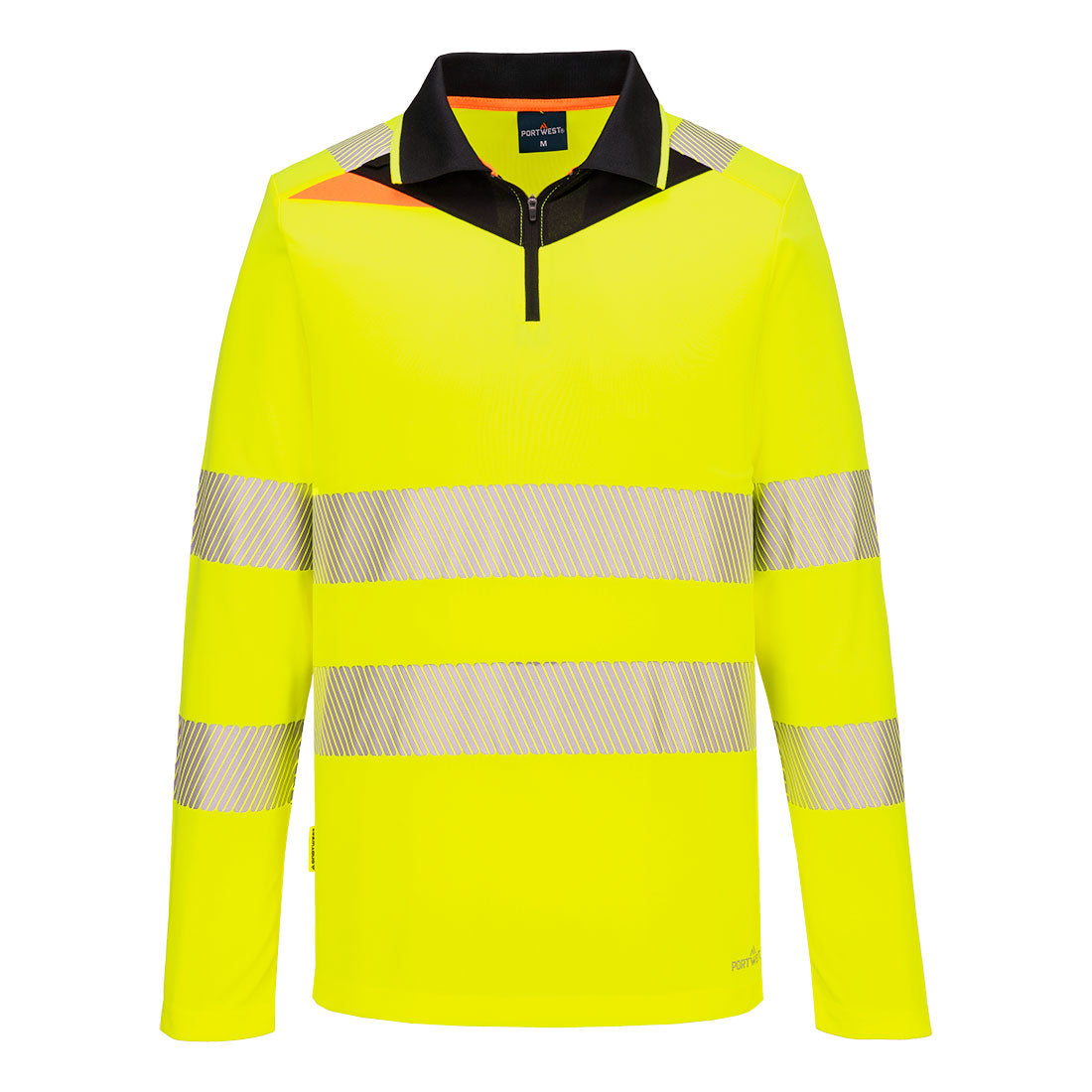 DX4 Hi-Vis Polo Shirt L/S Yellow/Black