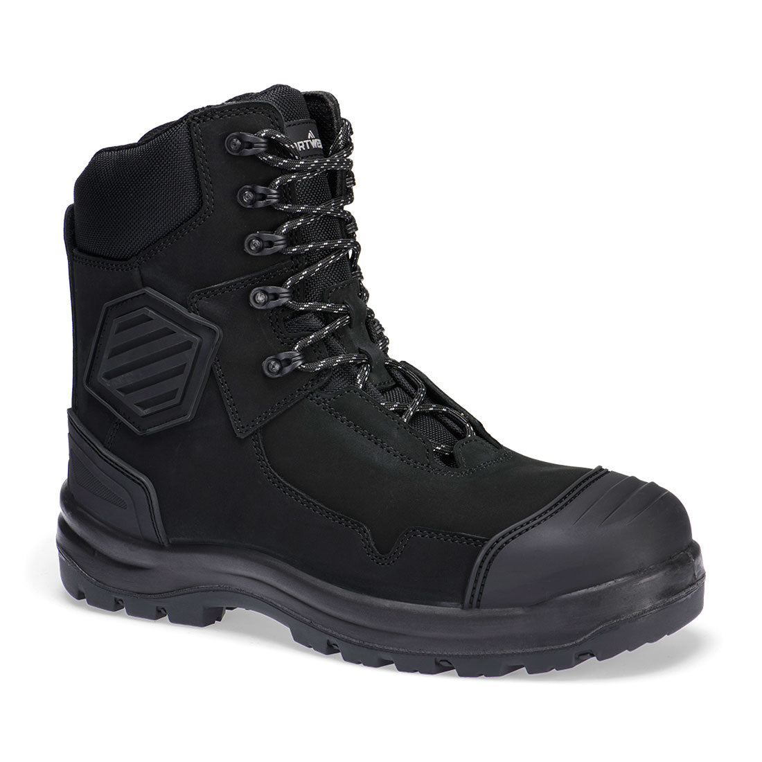 Composite Leather Shin Boot S3S Black