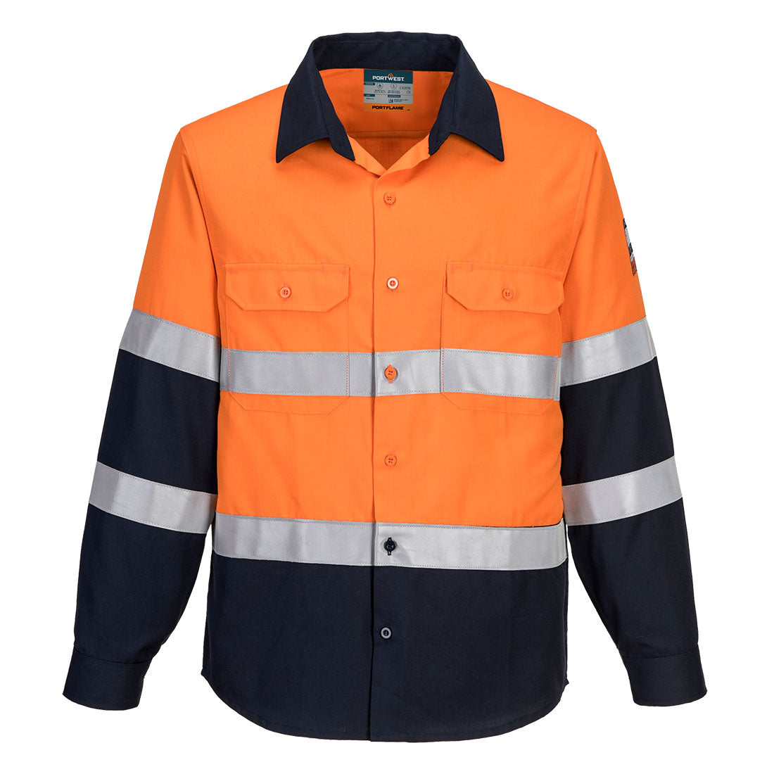 Portflame FR Class D/N Shirt Orange/Navy