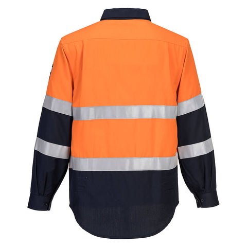 Portflame FR Class D/N Shirt Orange/Navy back