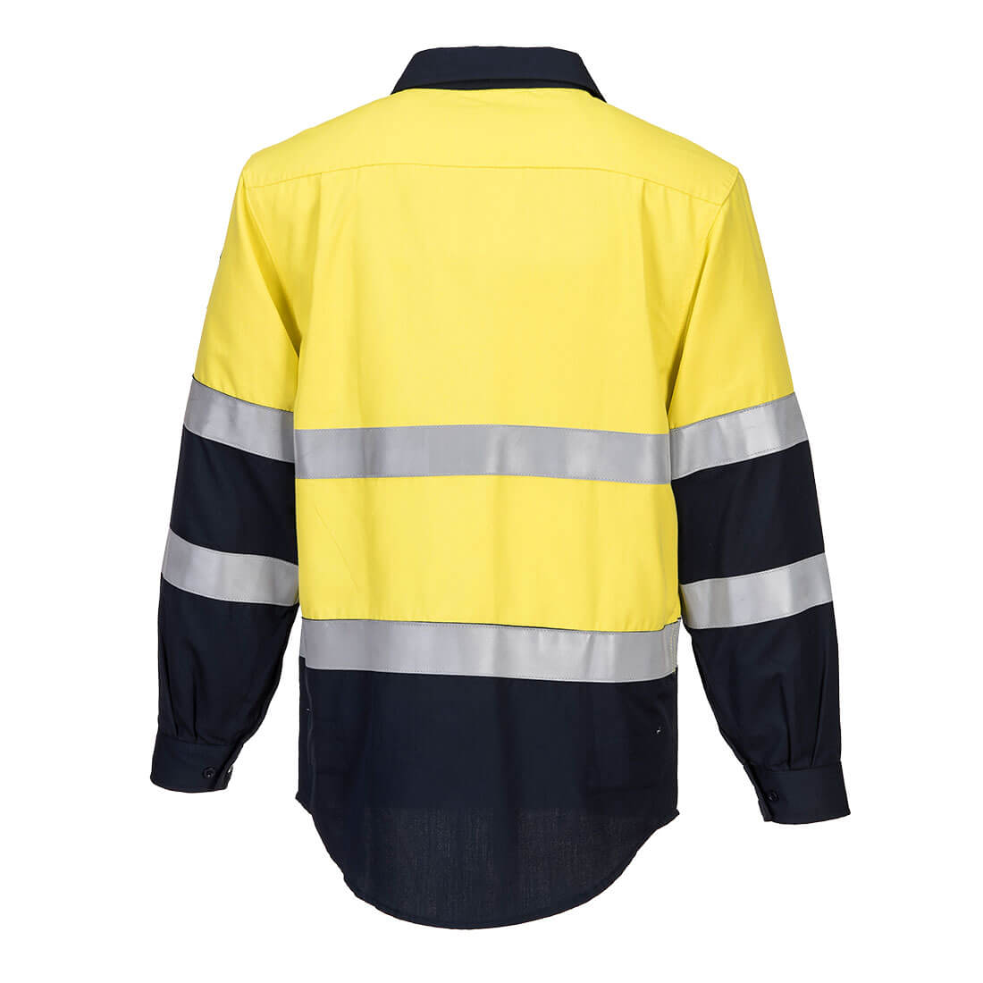 Portflame FR Class D/N Shirt Yellow/Navy back